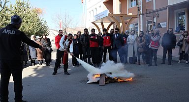 Erzurum'da Aile ve Sosyal Hizmetler'den farkındalıklı tatbikat