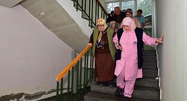 Huzurevinde deprem ve yangın tatbikatı