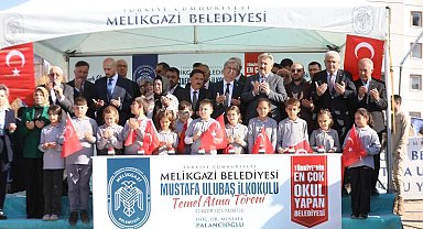 Kayseri Melikgazi'de yeni bir okulun temeli atıldı
