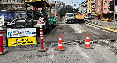 Kocaeli Santral Rampası'nda yol çalışmaları tamamlanıyor