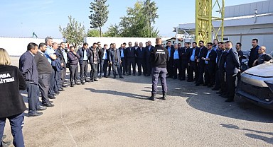 Otobüs şoförlerine yangın söndürme eğitimi