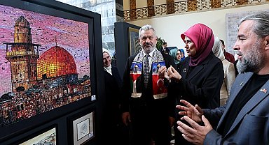 TBMM'de Gazze'ye destek sergisi "Hilalin Işığında" açıldı