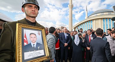 Üç şehidimiz de Ankara'da son yolculuğuna uğurlandı