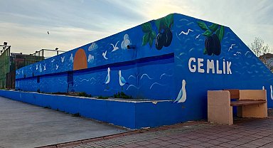 Bursa Gemlik'te atıl alanlar sanatla güzelleşiyor