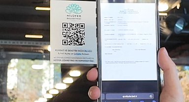 Bursa Nilüfer'de QR kod ile ruhsat dönemi başladı