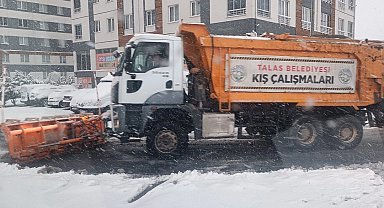 Kayseri Talas'ta kar teyakkuzu