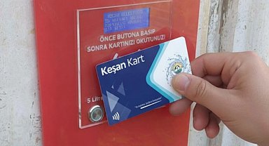Keşan'da hayır çeşmelerinde kartlı dönem