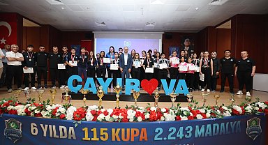 Kocaeli Çayırova'da 2025'te 354 madalya 14 kupa