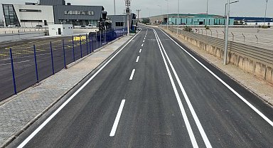 Kocaeli Railport'ta asfalt ve yol çizgileri tamamlandı