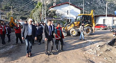 Muğla Büyükşehir'den Datça ve Ula'daki yatırımlara yerinde inceleme