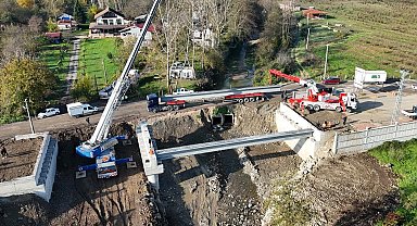 Sakarya Karapürçek ulaşımına güç katacak köprüde adım adım