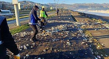 Trabzon Büyükşehir'den Ayasofya sahiline hızlı müdahale