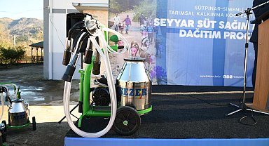 Trabzon'da çiftçilere süt sağım makinesi desteği