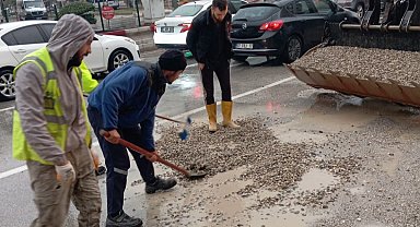 Antalya'da yağış sonrası znında müdahale