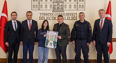 Bilecik'te küçük ressam büyük başarıya imza attı