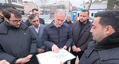 Bursa İnegöl'de Alanyurt meydan düzenleme çalışmaları başladı