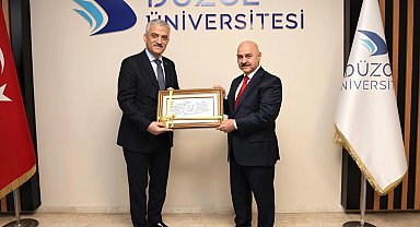Düzce Valisi Makas'tan DÜ Rektörü Sözbir'e ziyaret