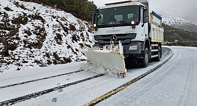 İzmir'in 6 ilçesinde karla mücadele
