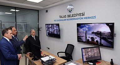 Kayseri Talas'ta kış çalışmalarına teknolojik takip