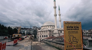 Nilüfer'de çöken istinat duvarı yenileniyor