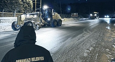 Osmangazi Belediyesi’nden Karla Mücadelede 7/24 Kesintisiz Mesai 