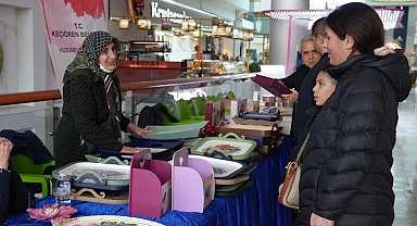 Ankara Keçiören'de konukevi sakinlerinden el emeği sergisi