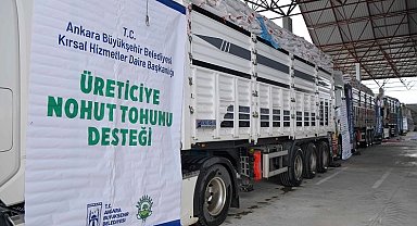 Başkentli üreticiye 1.5 milyonluk nohut tohumu desteği