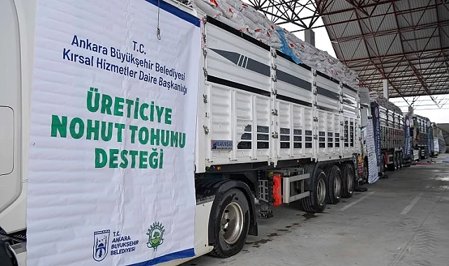 Başkentli üreticiye 1.5 milyonluk nohut tohumu desteği
