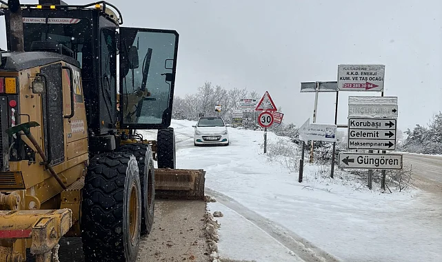 Bursa Nilüfer'de kar mesaisi