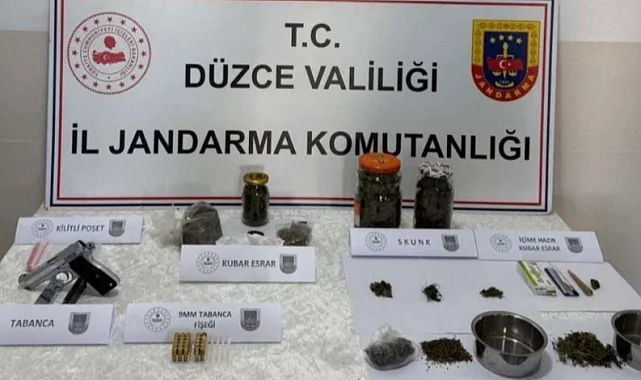 Düzce'de uyuşturucu operasyonu: 2 gözaltı