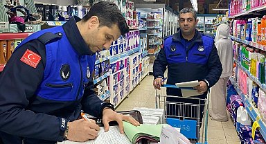 Gemlik Zabıtası'ndan zincir marketlere kapsamlı denetim