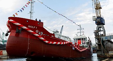 İlk sıfır emisyonlu tanker "WOLF 1" denize indirildi