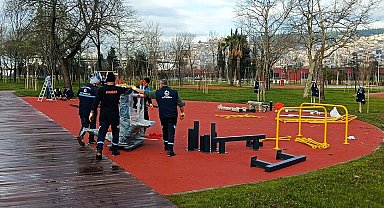 İzmit Millet Bahçesi'ne yeni spor aletleri