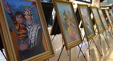 Konya'da Gazzeli çocuklardan 'Sessiz Fırçalar'