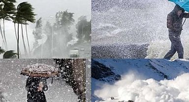 Meteoroloji'den kuvvetli yağış, fırtına ve çığ uyarısı