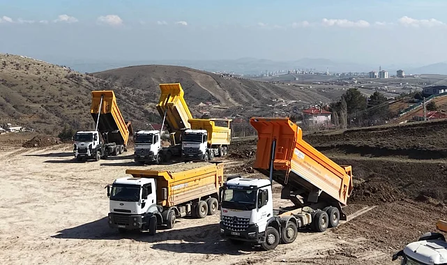 Ankara Keçiören'de dron destekli hafriyat kamyonu denetimi