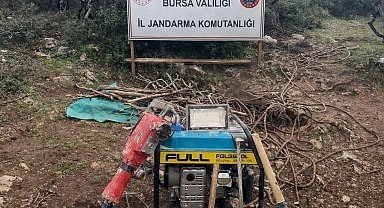 Bursa İznik'te kaçak kazıya suçüstü