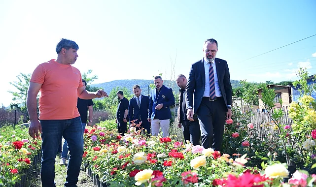 Bursa Kestel'de süs bitkileri üreticilerine destek