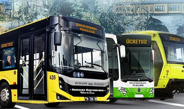 Bursa'da bayram boyunca ücretsiz ulaşım