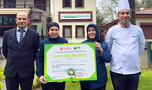 Bursa'da Merinospark Sosyal Tesisi 'Sıfır Atık Belgesi' aldı