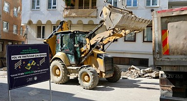 Gemlik’te Kaldırım Düzenleme Çalışmaları Başladı