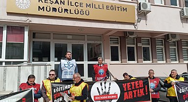 İstanbul'daki öğretmen cinayetine Keşan'dan kitlesel ses