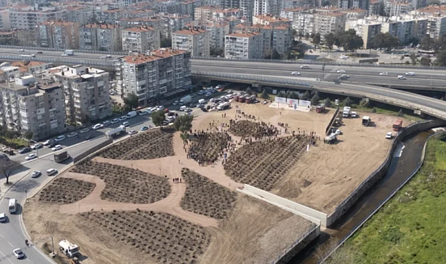 İzmir İtfaiyesi Korusu için ilk fidanlar toprakla buluştu