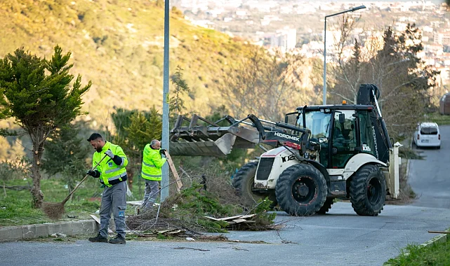 İzmir Narlıdere'de kapsamlı bahar temizliği