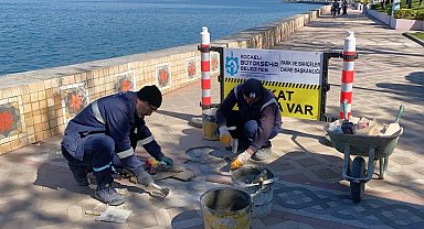 Kocaeli Değirmendere sahilinde hummalı çalışma