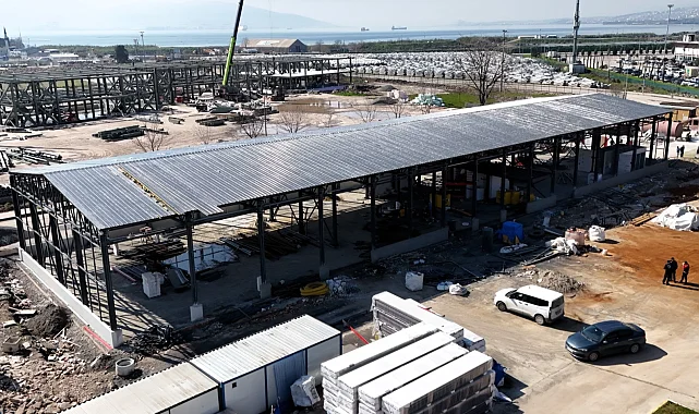 Kocaeli itfaiye depo binasında çalışmalar yüzde 80'e ulaştı