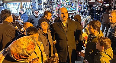 Konya'da bayram öncesi esnaf ziyareti