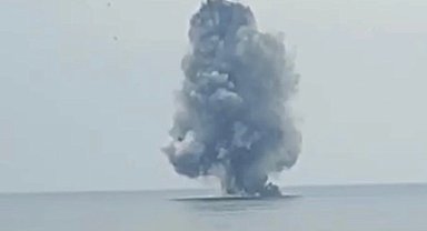 Ordu Ünye'de kıyıya vuran insansız deniz aracı kontrollü patlatıldı