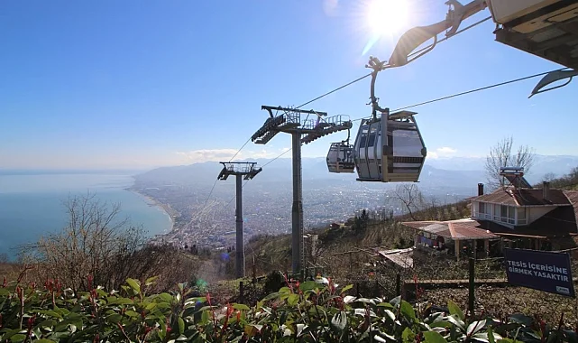 Ordu'da teleferik hattı bakımdan geçti