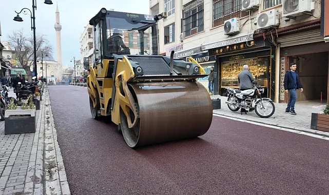 Şanlıurfa caddelerine renkli asfalt